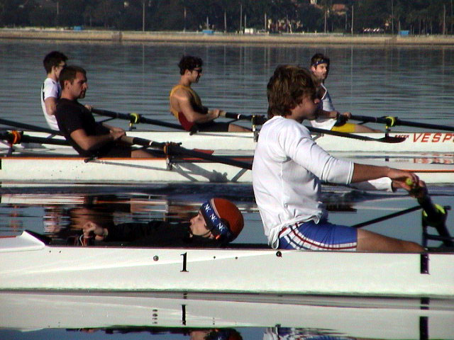 A group of people sitting on a boat