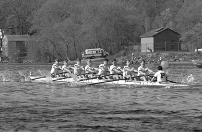 A group of people on a boat in the water