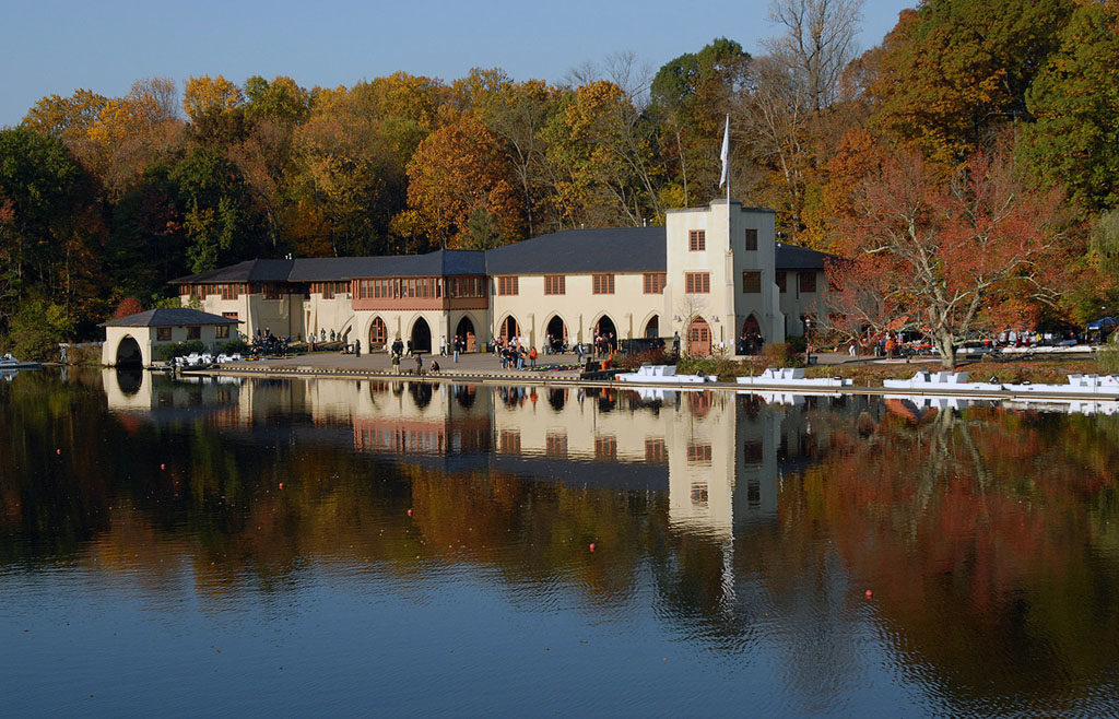 A bridge over a body of water