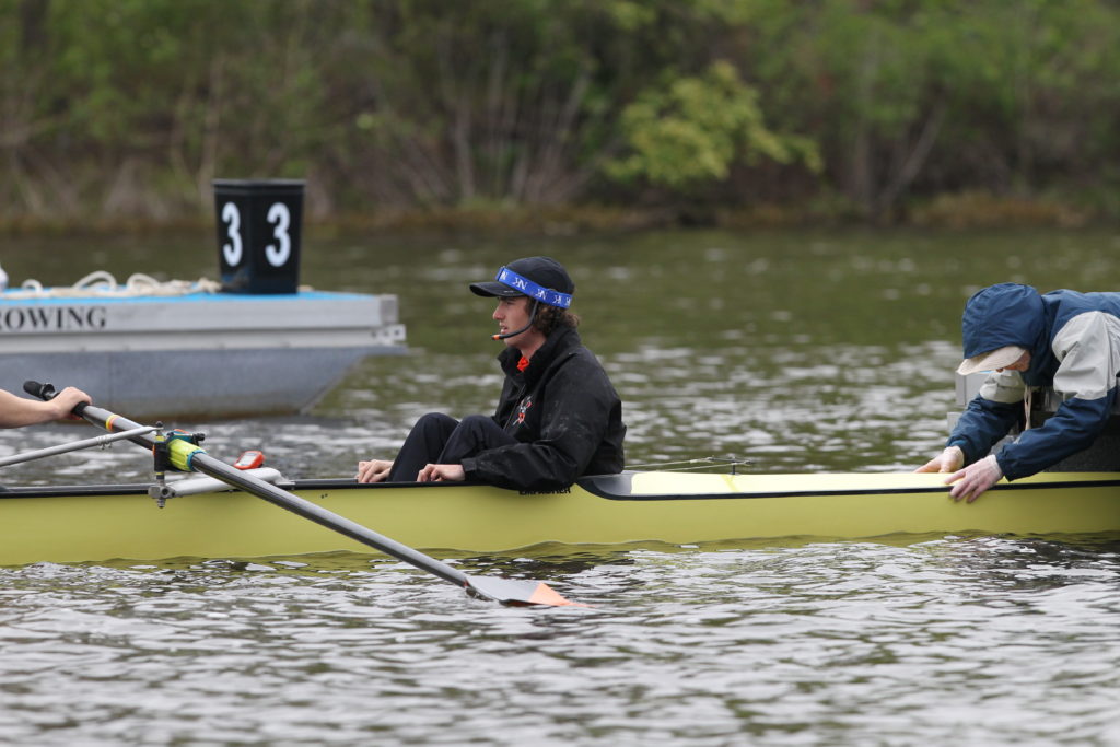 a person in a boat on water