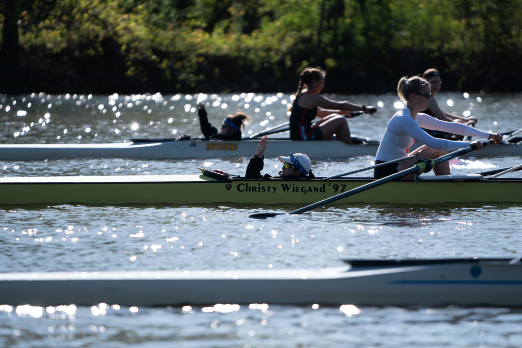 a coxswain in a rowing boat